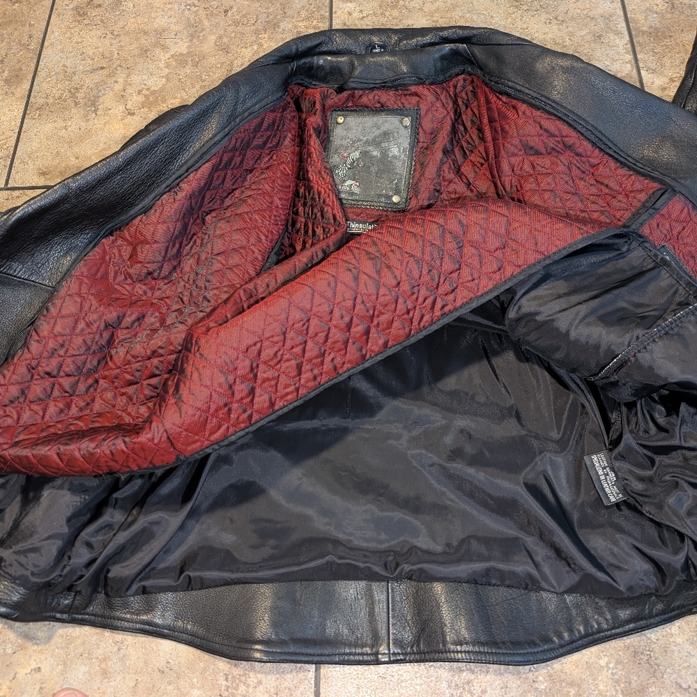 Flying Bikes Leather Jacket Men's Large - Picture 8 of 14